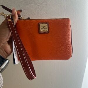 NWT Dooney & Bourke Vibrant Orange Wristlet